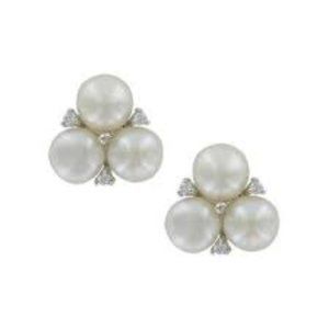 NIB Montana Silversmiths FW Pearl & CZ Earrings
